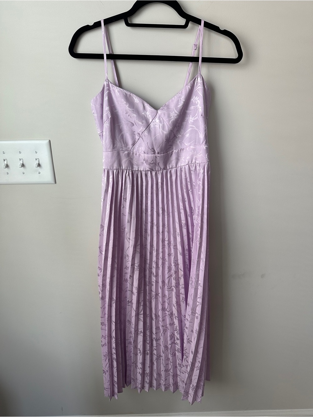 Purple pleated dress